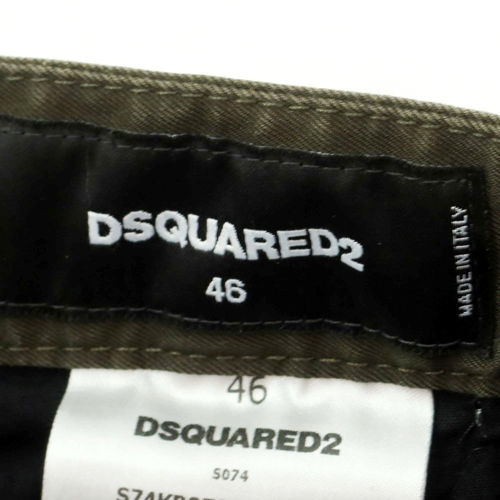 【新品】ディースクエアード DSQUARED2 コットン チノパンツ ダークオリーブ【 46 】【 状態ランクN 】【 メンズ 】