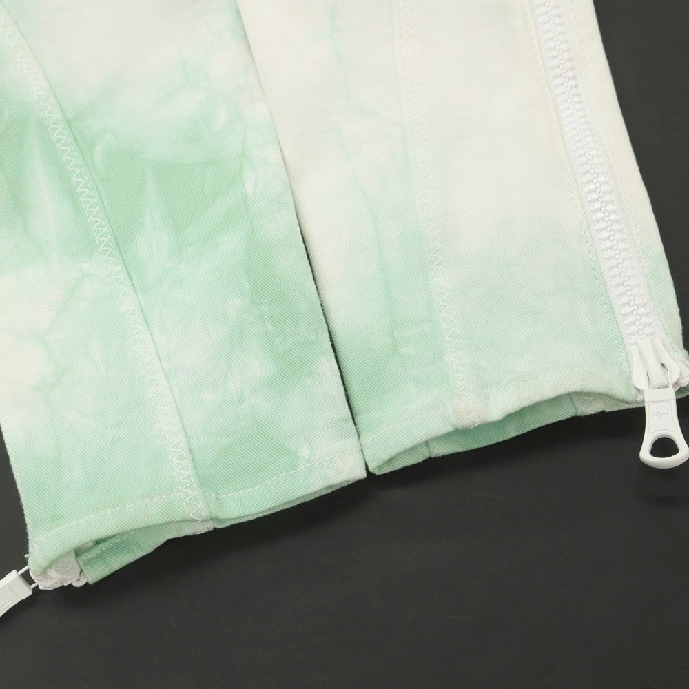 【新品アウトレット】ディースクエアード DSQUARED2 ストレッチ コットン デニムパンツ ライトグリーンxホワイト【 42 】【 状態ランクN- 】【 メンズ 】