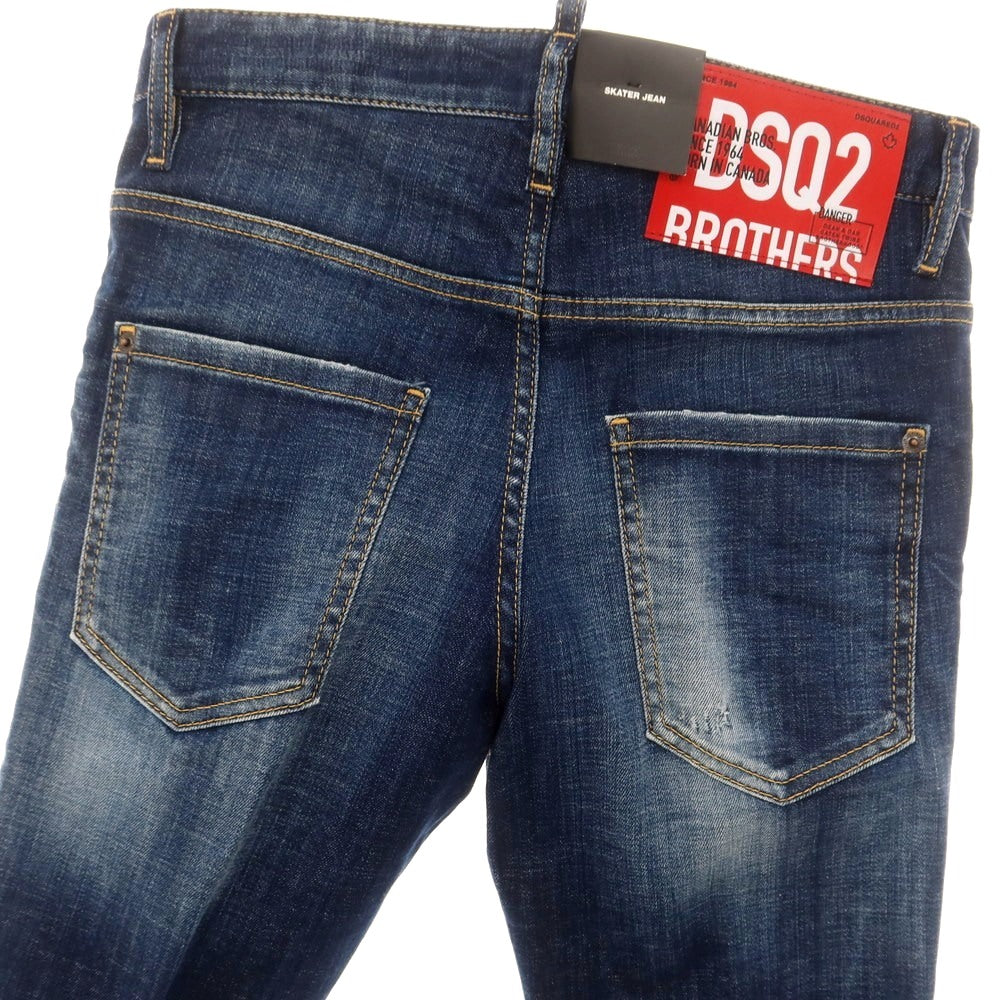 【新品アウトレット】ディースクエアード DSQUARED2 ストレッチ コットン ジーンズ デニムパンツ ネイビー【 44 】【 状態ランクN- 】【 メンズ 】