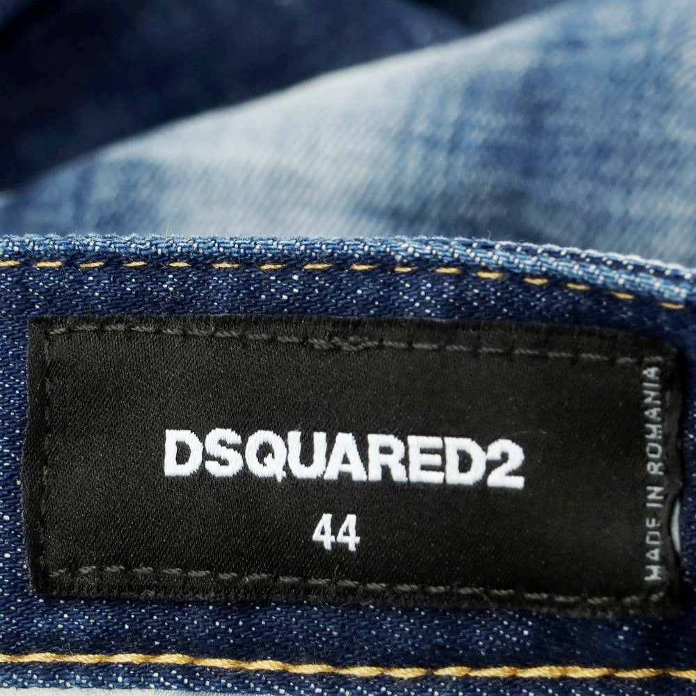 【新品アウトレット】ディースクエアード DSQUARED2 ストレッチ コットン ジーンズ デニムパンツ ネイビー【 44 】【 状態ランクN- 】【 メンズ 】
