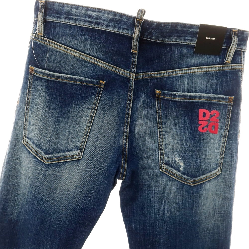 【新品アウトレット】ディースクエアード DSQUARED2 ストレッチ コットン フレア ジーンズ デニムパンツ ネイビー【 48 】【 状態ランクN- 】【 メンズ 】
