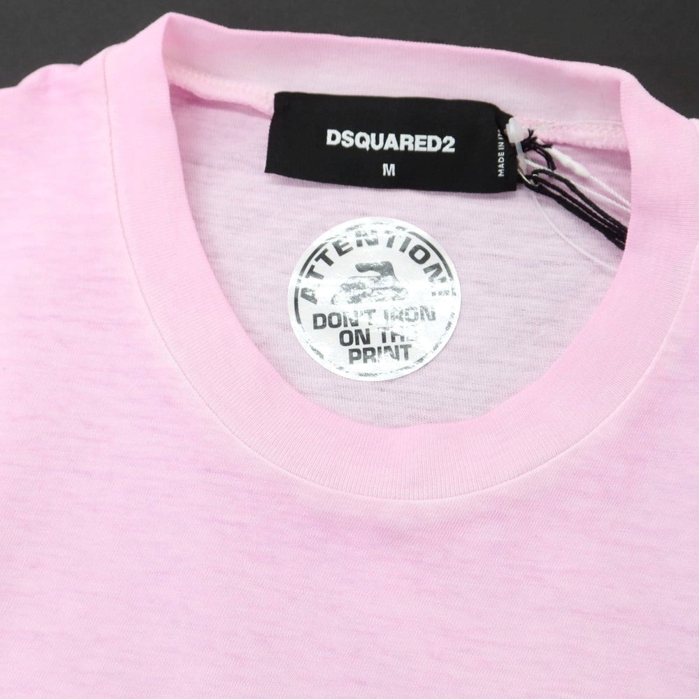 【新品アウトレット】ディースクエアード DSQUARED2 コットン クルーネック 長袖Tシャツ ライトピンク【 M 】【 状態ランクN- 】【 メンズ 】