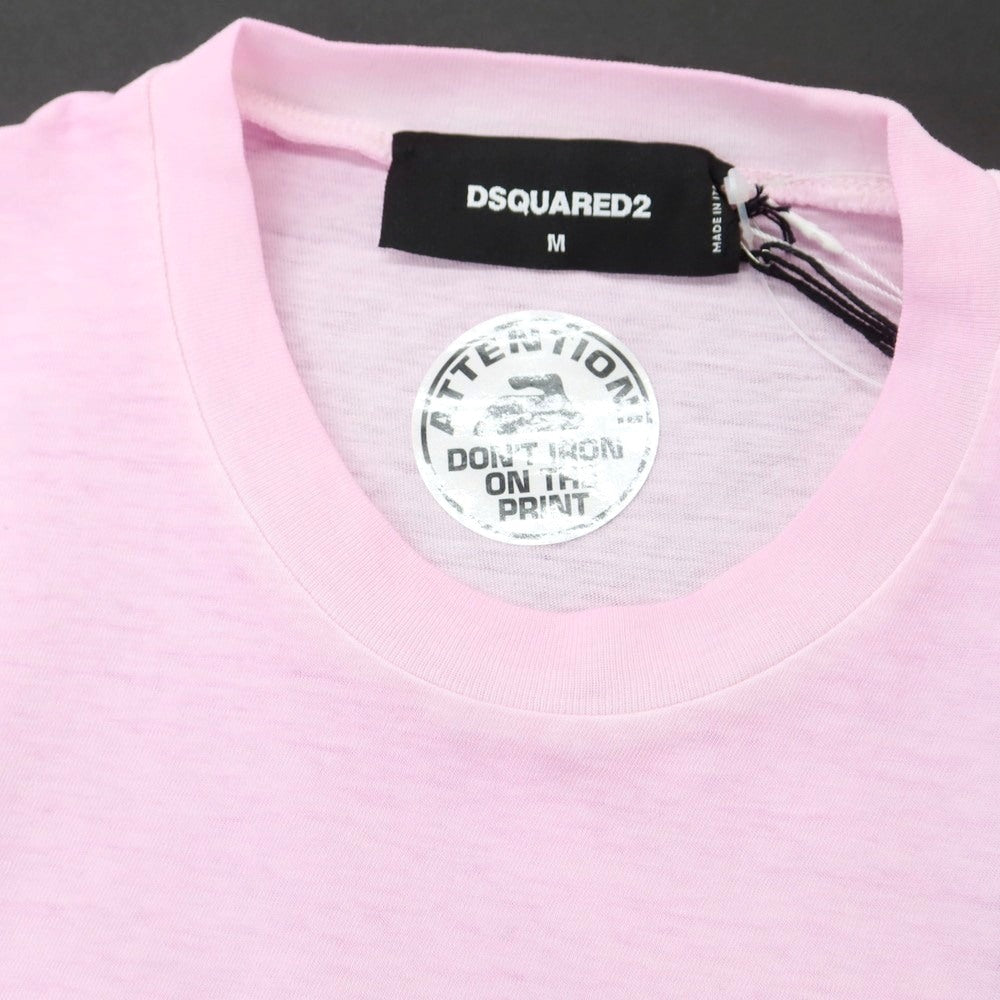 【新品アウトレット】ディースクエアード DSQUARED2 コットン クルーネック 長袖Tシャツ ライトピンク【 M 】【 状態ランクN- 】【 メンズ 】