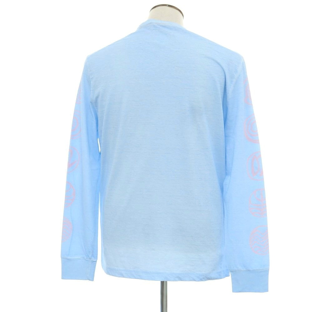 【新品アウトレット】ディースクエアード DSQUARED2 コットン クルーネック 長袖Tシャツ ライトブルー【 XL 】【 状態ランクN- 】【 メンズ 】