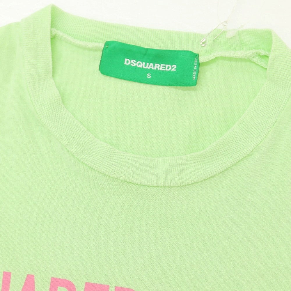 【新品アウトレット】ディースクエアード DSQUARED2 コットン クルーネック 長袖Tシャツ ライトグリーン【 S 】【 状態ランクN- 】【 メンズ 】