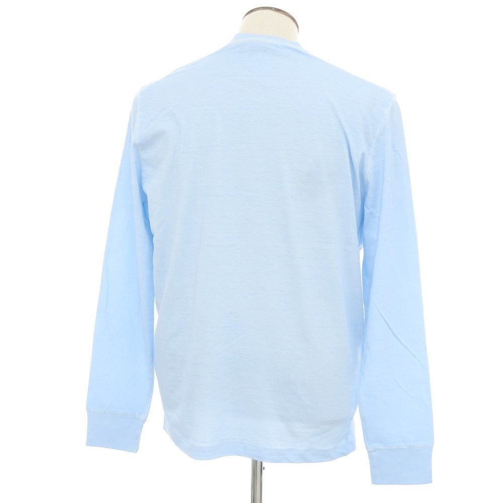 【新品】ディースクエアード DSQUARED2 コットン クルーネック 長袖Tシャツ ライトブルー【 XL 】【 状態ランクN 】【 メンズ 】