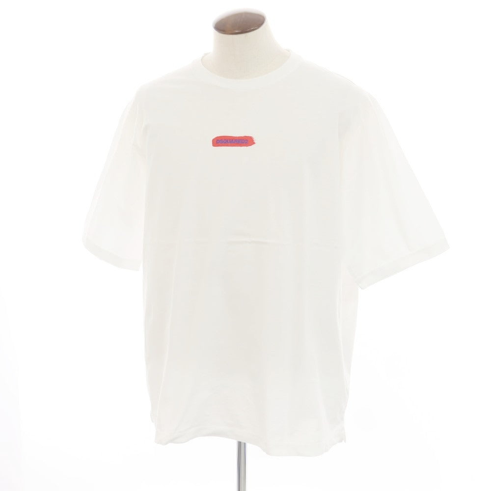 【新品】ディースクエアード DSQUARED2 コットン クルーネック 半袖Tシャツ ホワイト【 XL 】【 状態ランクN 】【 メンズ 】