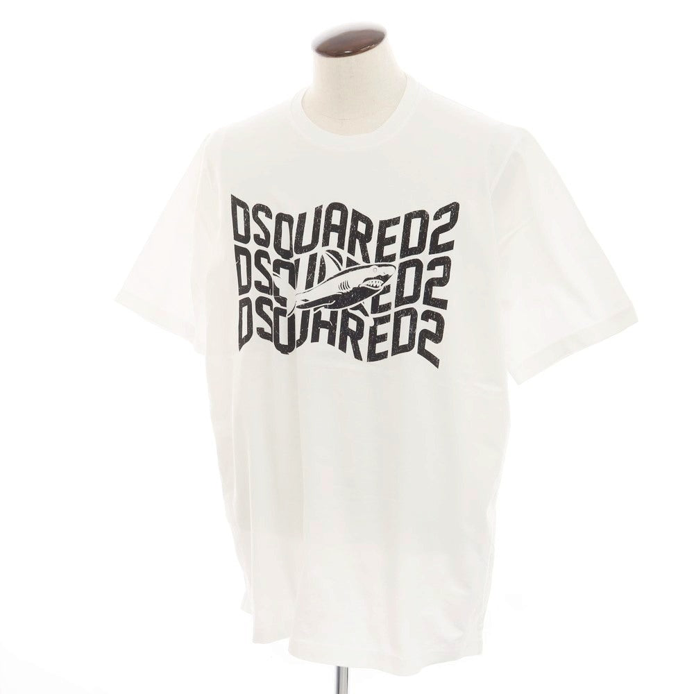 【新品】ディースクエアード DSQUARED2 コットン クルーネック 半袖Tシャツ ホワイト【 XL 】【 状態ランクN 】【 メンズ 】