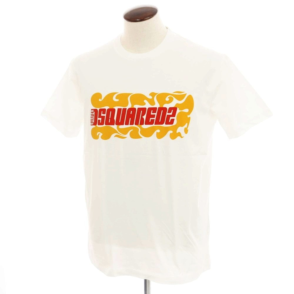【新品】ディースクエアード DSQUARED2 コットン クルーネック 半袖Tシャツ ホワイト【 XL 】【 状態ランクN 】【 メンズ 】