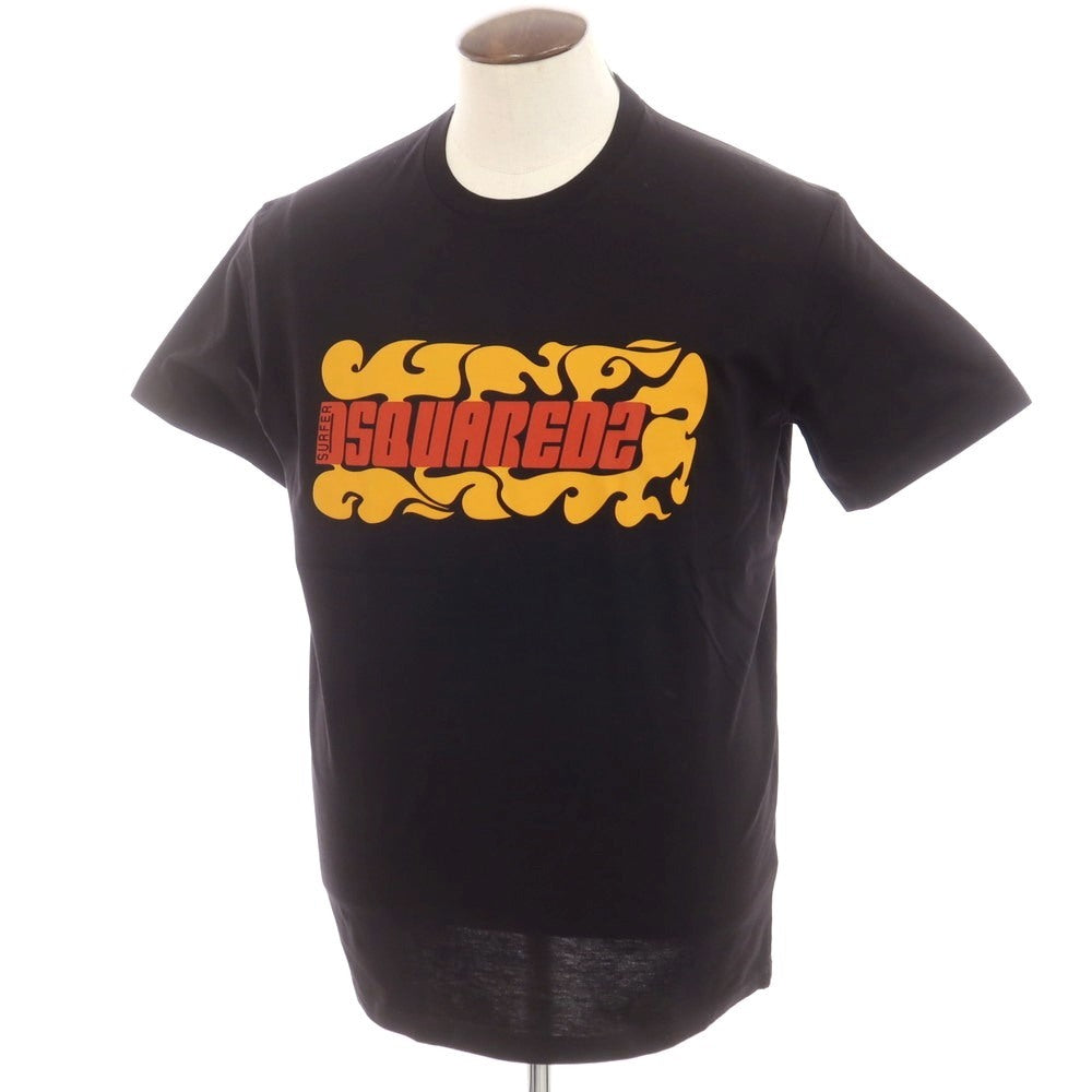【新品】ディースクエアード DSQUARED2 コットン クルーネック 半袖Tシャツ ブラック【 XL 】【 状態ランクN 】【 メンズ 】