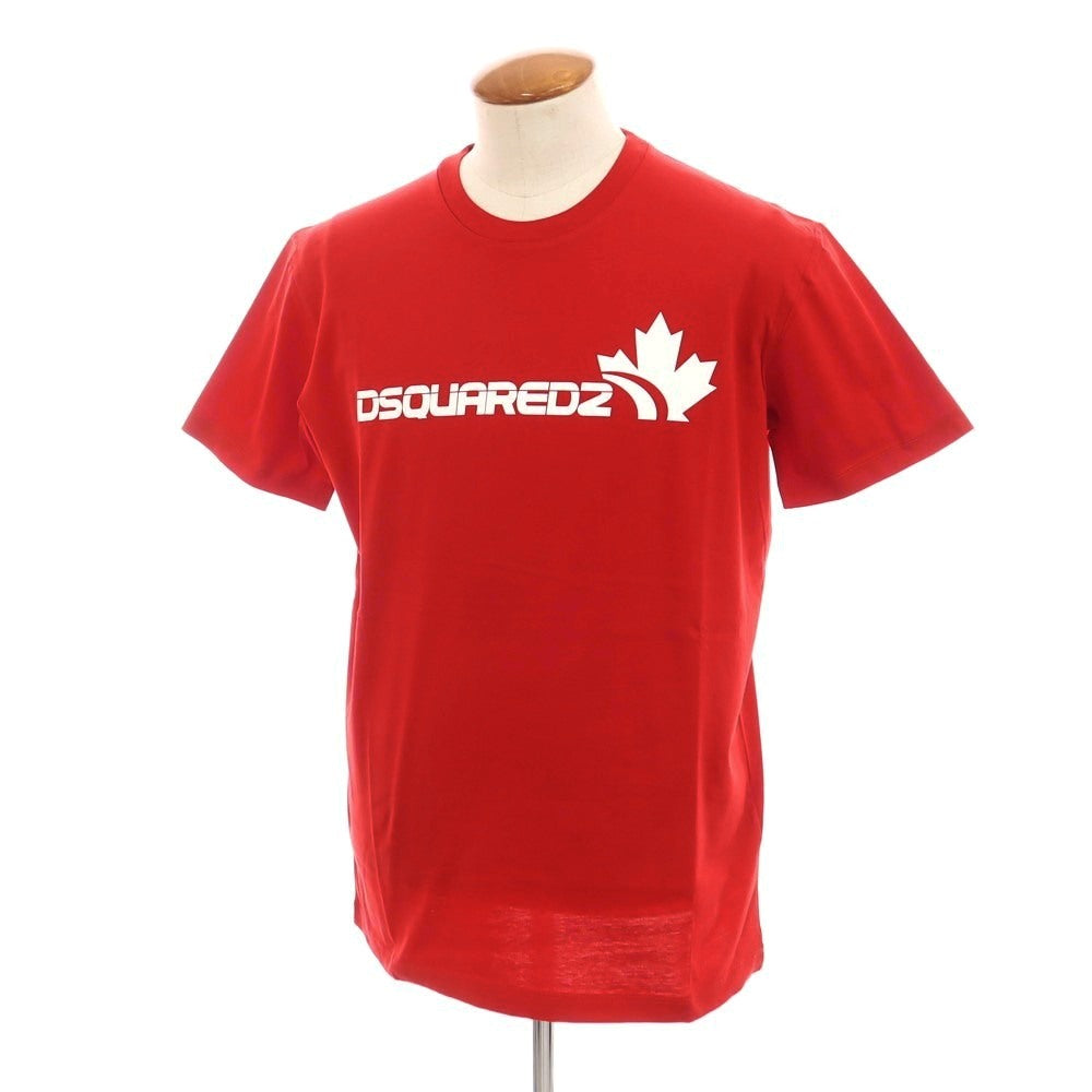 【新品】ディースクエアード DSQUARED2 コットン クルーネック 半袖Tシャツ レッド【 L 】【 状態ランクN 】【 メンズ 】