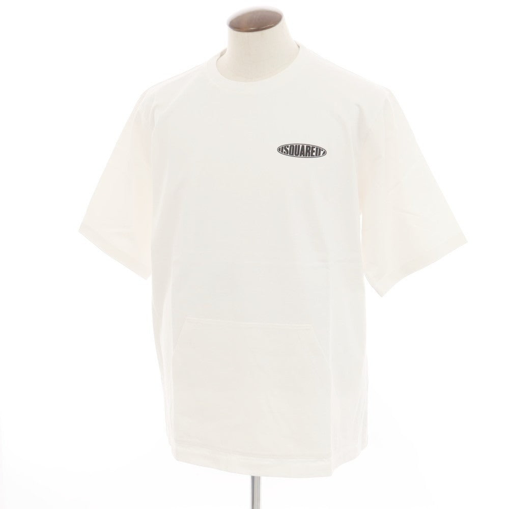 【新品アウトレット】ディースクエアード DSQUARED2 コットン クルーネック 半袖Tシャツ ホワイト【 XL 】【 状態ランクN- 】【 メンズ 】