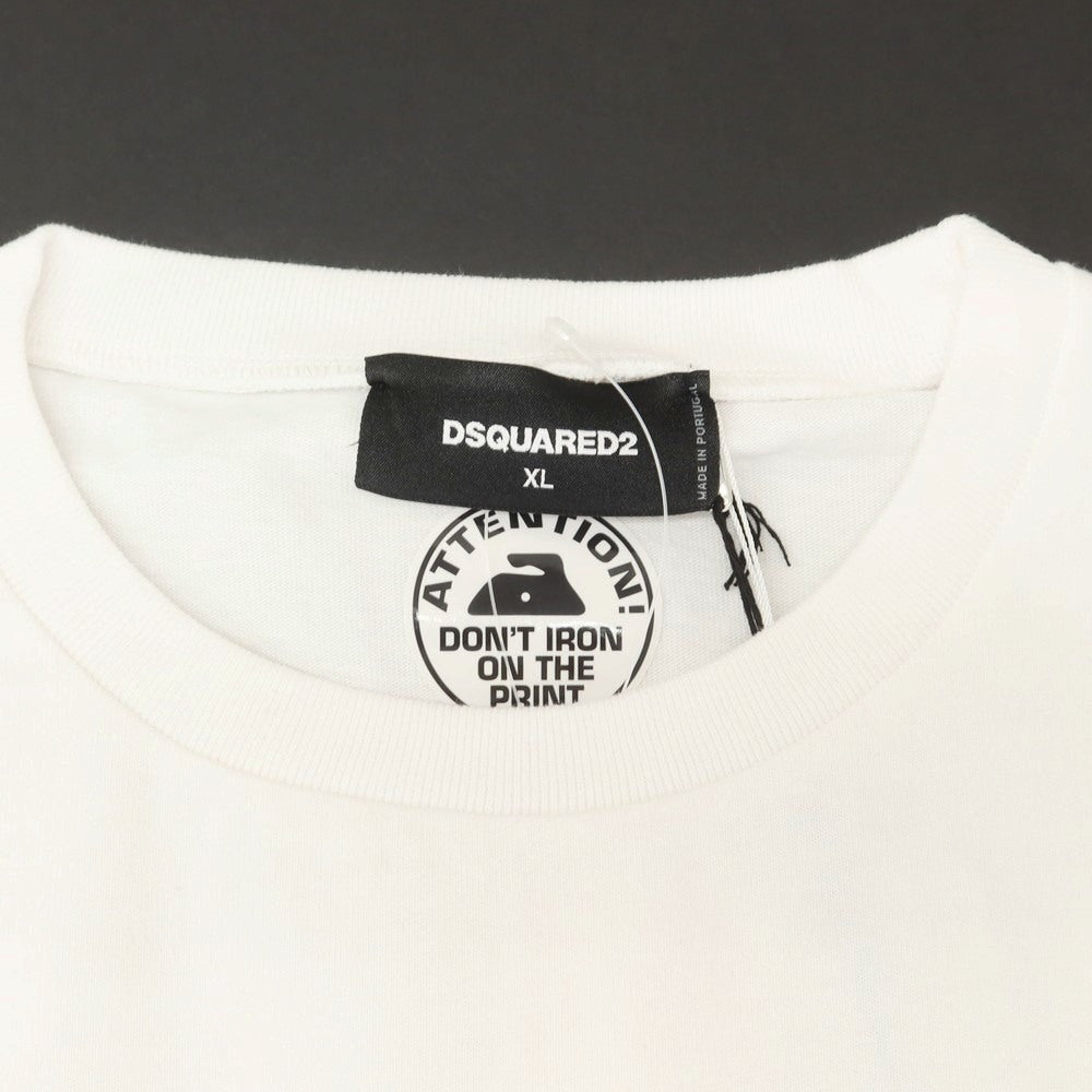 【新品アウトレット】ディースクエアード DSQUARED2 コットン クルーネック 半袖Tシャツ ホワイト【 XL 】【 状態ランクN- 】【 メンズ 】