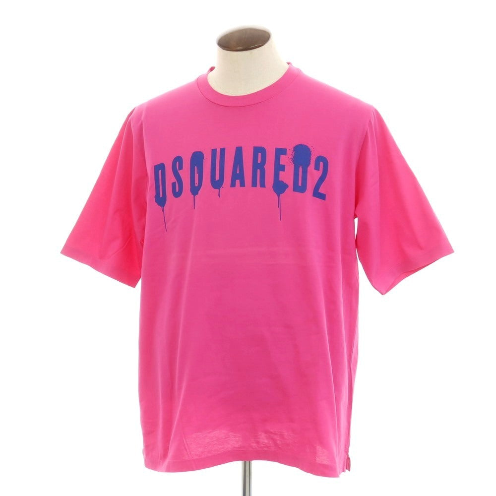 【新品】ディースクエアード DSQUARED2 コットン クルーネック 半袖Tシャツ ショッキングピンク【 L 】【 状態ランクN 】【 メンズ 】