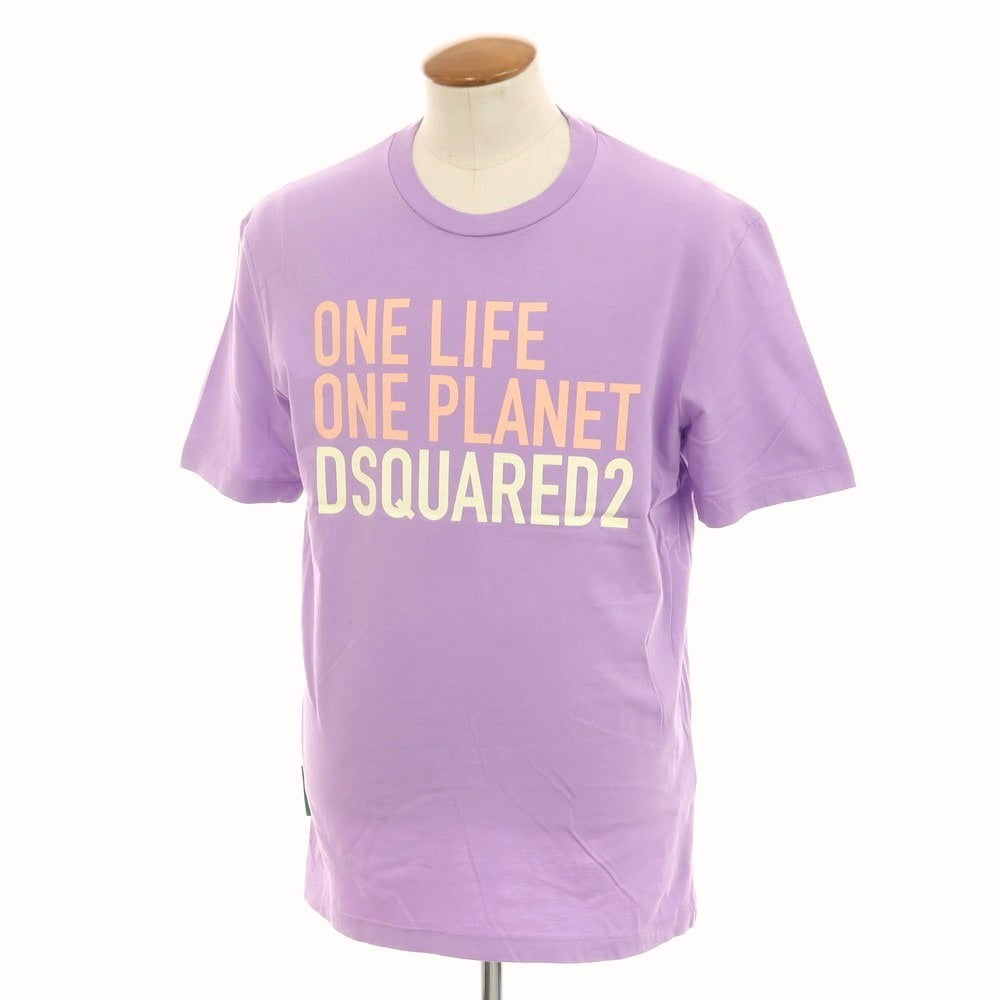 【新品】ディースクエアード DSQUARED2 コットン クルーネック 半袖Tシャツ ラベンダー【 M 】【 状態ランクN 】【 メンズ 】