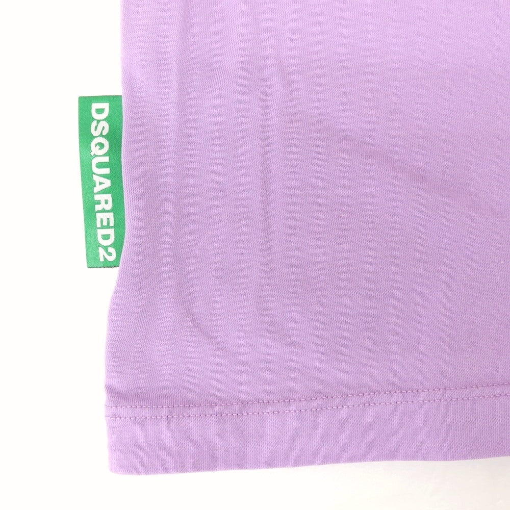 【新品】ディースクエアード DSQUARED2 コットン クルーネック 半袖Tシャツ ラベンダー【 M 】【 状態ランクN 】【 メンズ 】