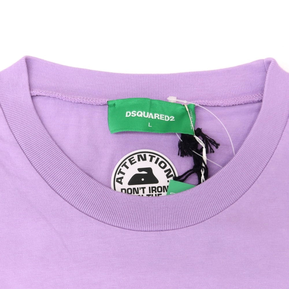 【新品】ディースクエアード DSQUARED2 コットン クルーネック 半袖Tシャツ ラベンダー【 L 】【 状態ランクN 】【 メンズ 】