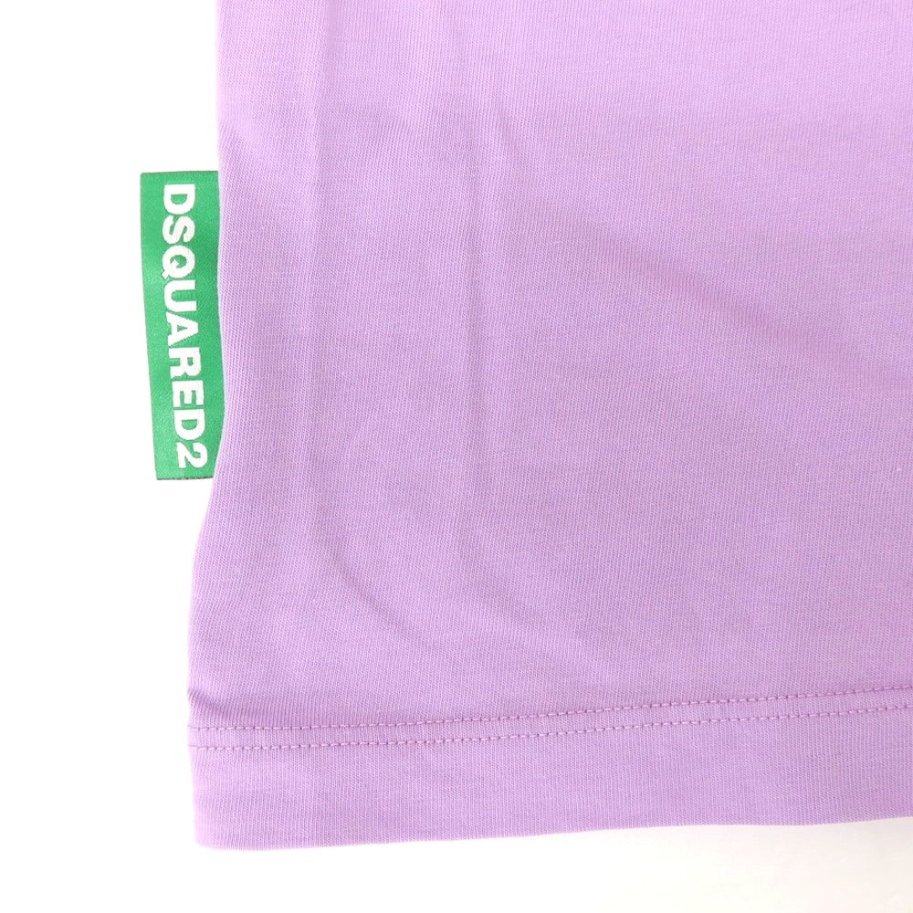 【新品】ディースクエアード DSQUARED2 コットン クルーネック 半袖Tシャツ ラベンダー【 L 】【 状態ランクN 】【 メンズ 】
