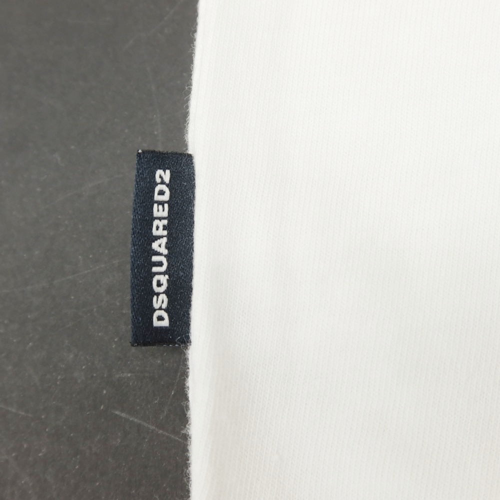 【新品アウトレット】ディースクエアード DSQUARED2 × THE SMURFS コットン クルーネック 半袖Tシャツ ホワイト【 S 】【 状態ランクN- 】【 メンズ 】