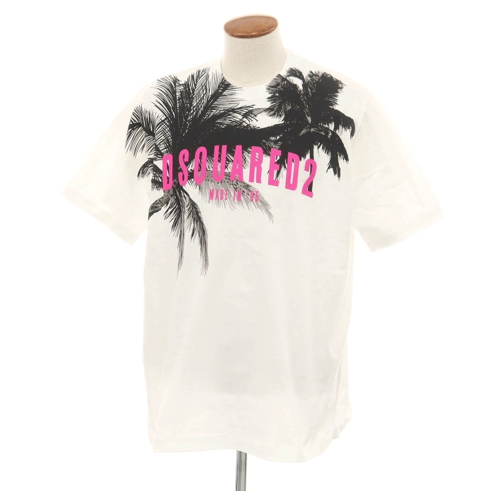 【新品アウトレット】ディースクエアード DSQUARED2 コットン クルーネック 半袖Tシャツ ホワイト【 M 】【 状態ランクN- 】【 メンズ 】