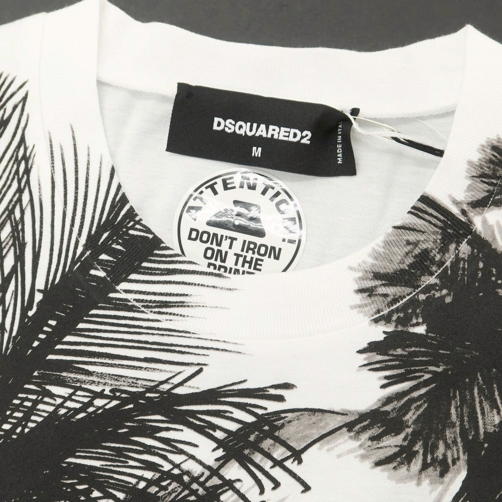 【新品アウトレット】ディースクエアード DSQUARED2 コットン クルーネック 半袖Tシャツ ホワイト【 M 】【 状態ランクN- 】【 メンズ 】