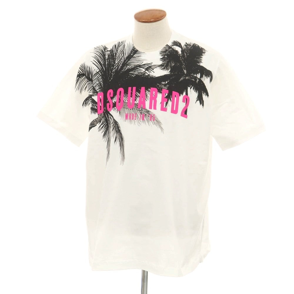 【新品】ディースクエアード DSQUARED2 コットン クルーネック 半袖Tシャツ ホワイト【 M 】【 状態ランクN 】【 メンズ 】