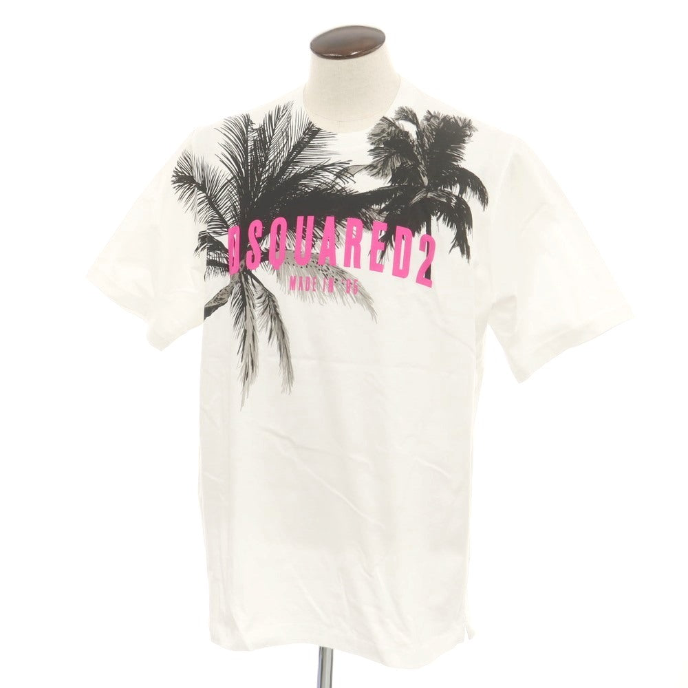 【新品アウトレット】ディースクエアード DSQUARED2 コットン クルーネック 半袖Tシャツ ホワイト【 XL 】【 状態ランクN- 】【 メンズ 】