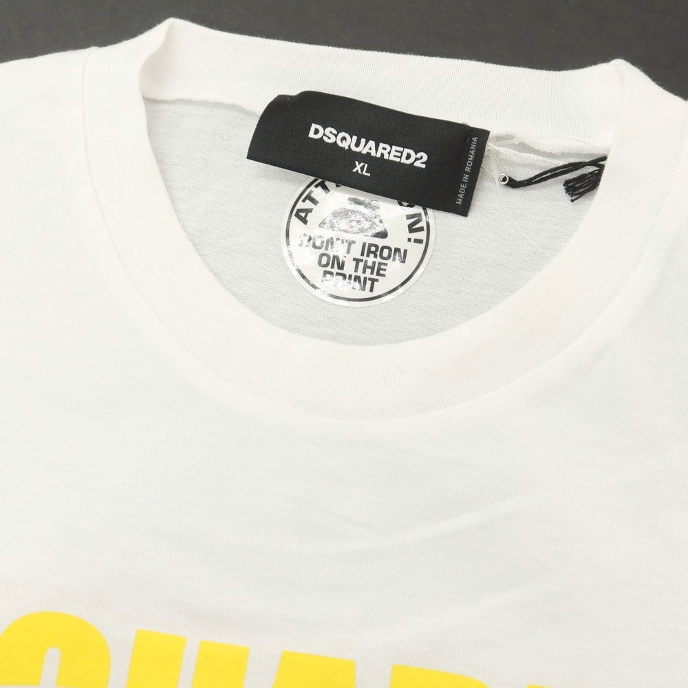【新品アウトレット】ディースクエアード DSQUARED2 コットン クルーネック 半袖Tシャツ ホワイト【 XL 】【 状態ランクN- 】【 メンズ 】