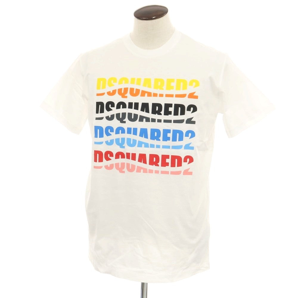 【新品】ディースクエアード DSQUARED2 コットン クルーネック 半袖Tシャツ ホワイト【 XL 】【 状態ランクN 】【 メンズ 】