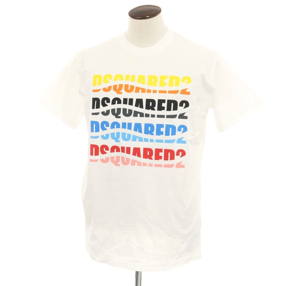 【新品アウトレット】ディースクエアード DSQUARED2 コットン クルーネック 半袖Tシャツ ホワイト【 XL 】【 状態ランクN- 】【 メンズ 】