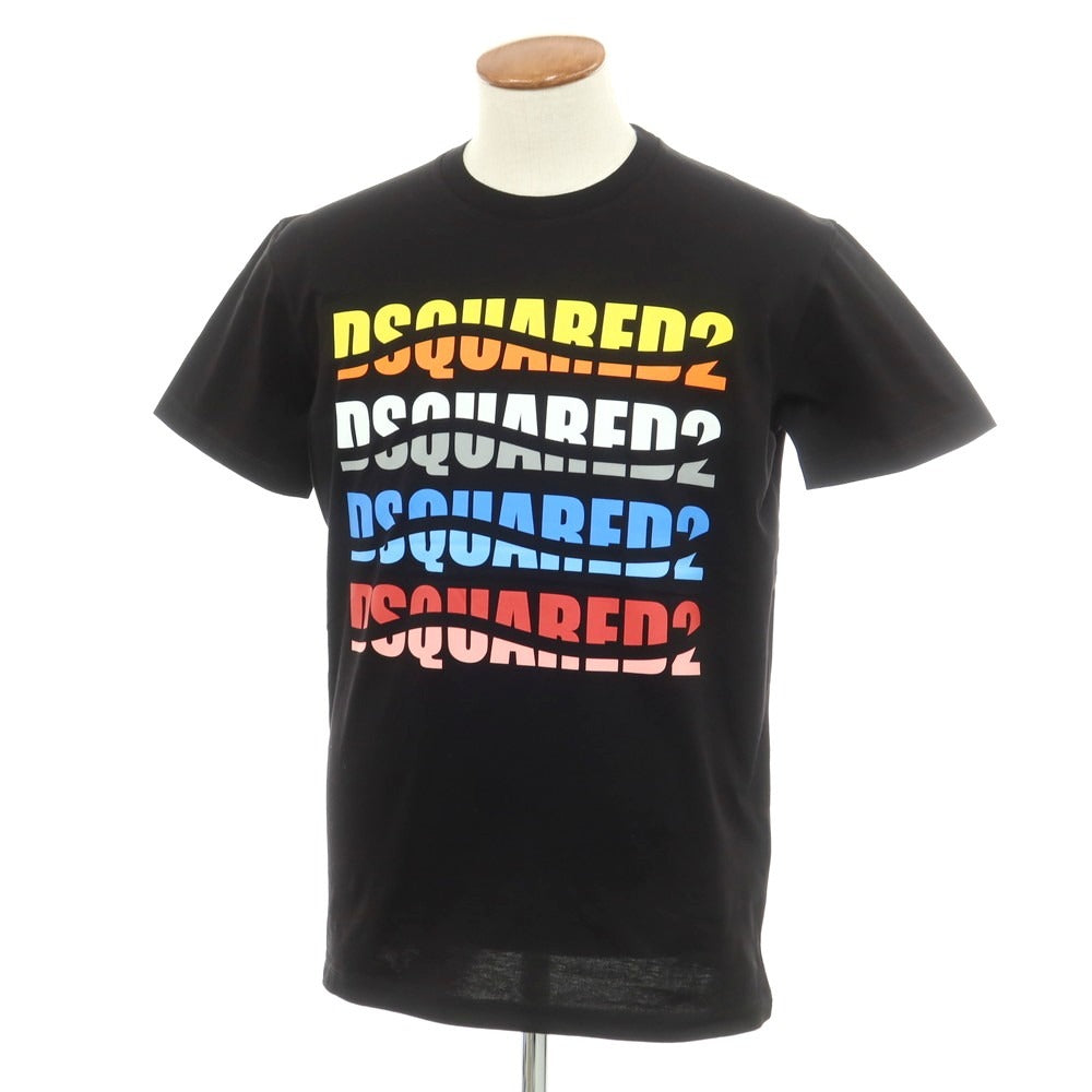 【新品】ディースクエアード DSQUARED2 コットン クルーネック 半袖Tシャツ ブラック【 M 】【 状態ランクN 】【 メンズ 】