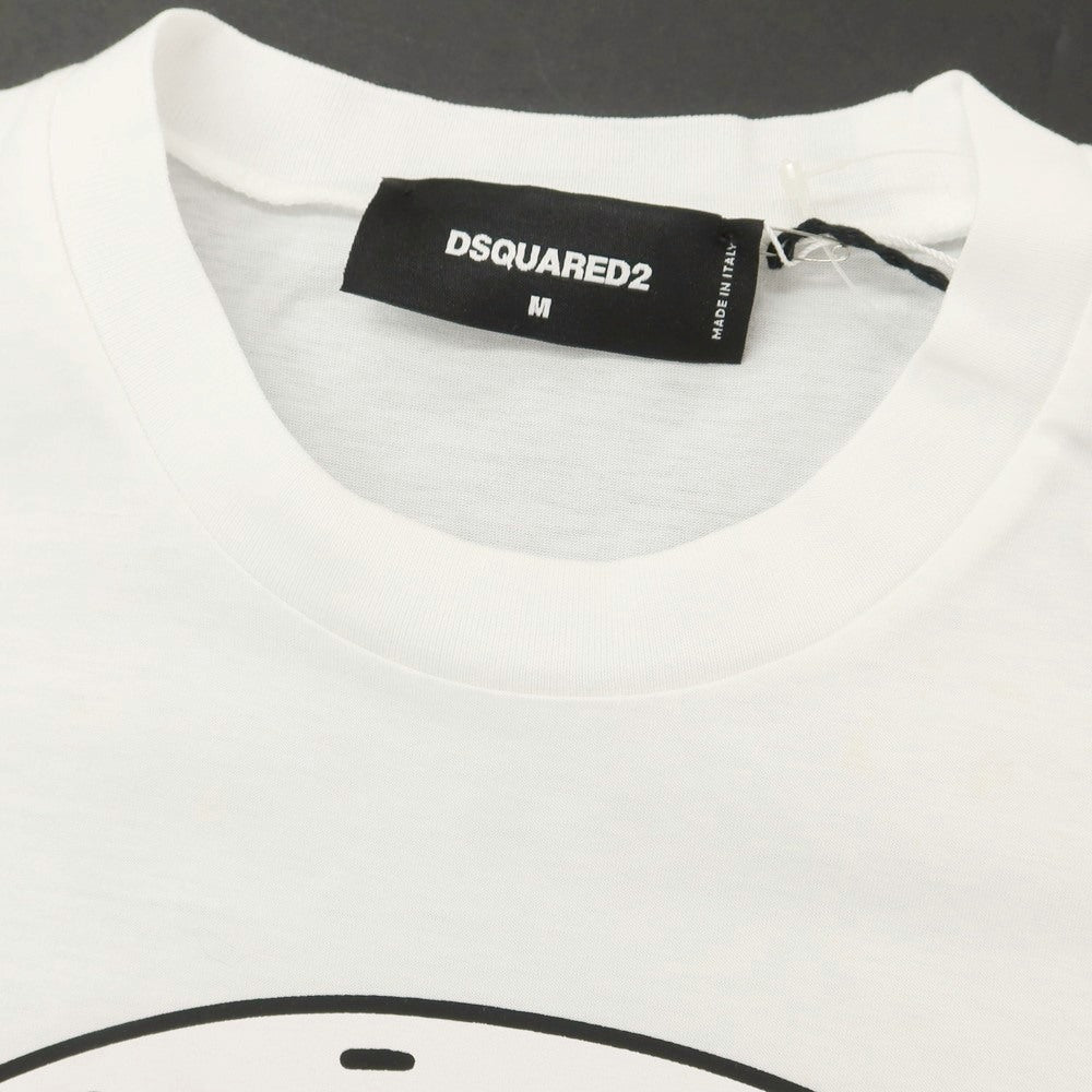 【新品アウトレット】ディースクエアード DSQUARED2 コットン クルーネック 半袖Tシャツ ホワイト【 M 】【 状態ランクN- 】【 メンズ 】