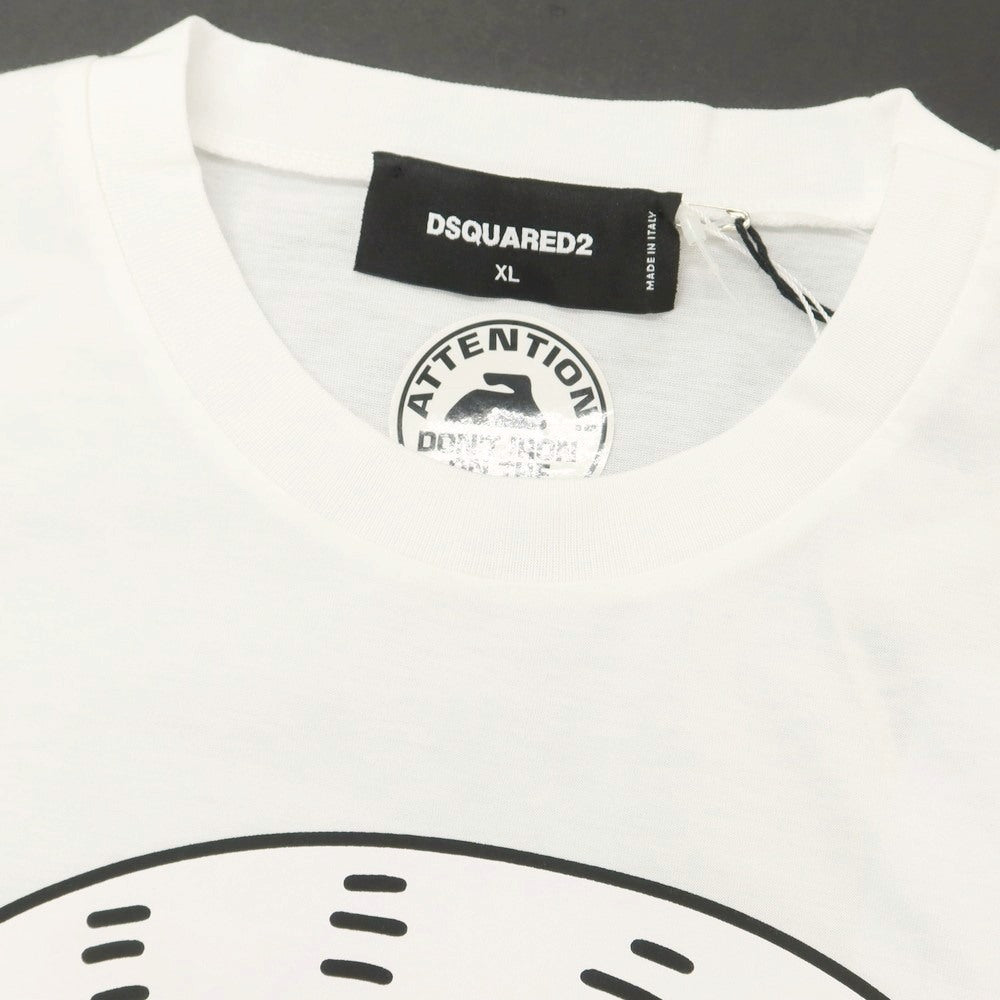 【新品アウトレット】ディースクエアード DSQUARED2 コットン クルーネック 半袖Tシャツ ホワイト【 XL 】【 状態ランクN- 】【 メンズ 】