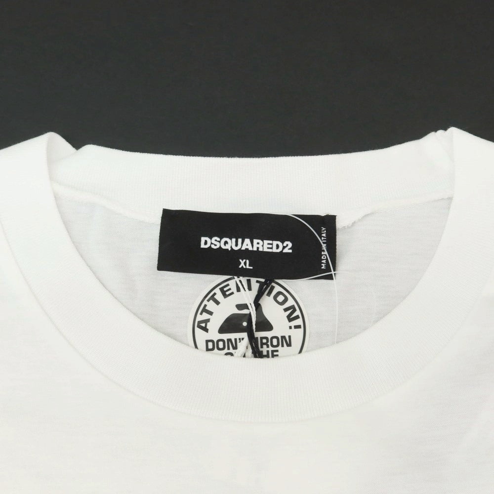 【新品】ディースクエアード DSQUARED2 コットン クルーネック 半袖Tシャツ ホワイト【 XL 】【 状態ランクN 】【 メンズ 】