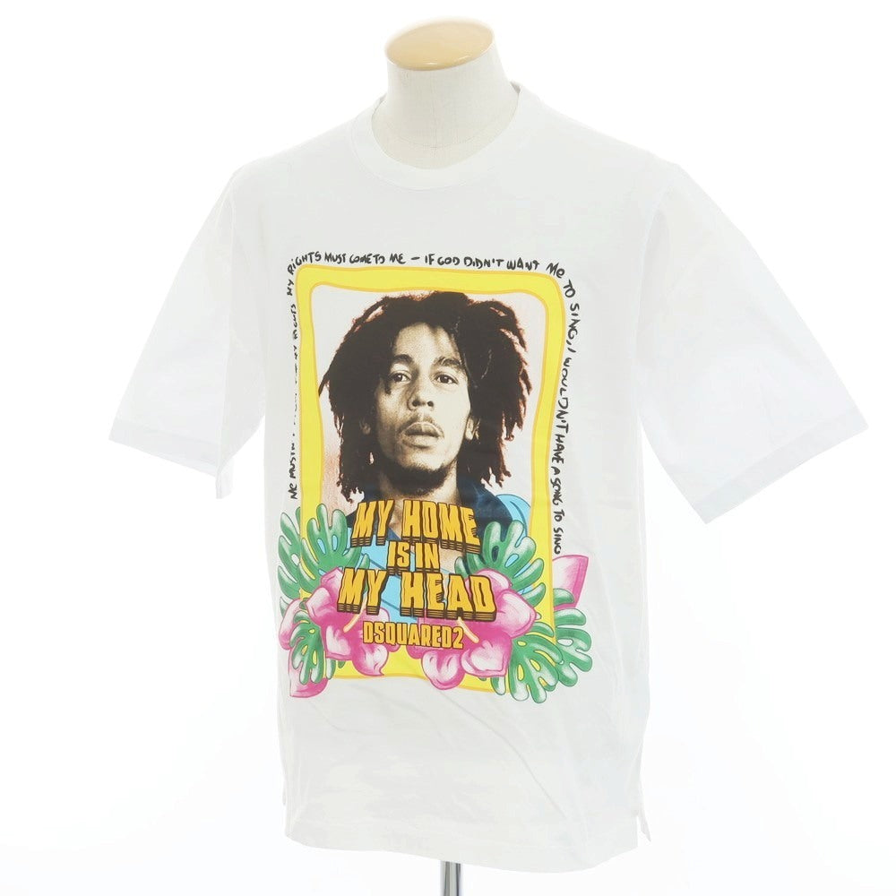 【新品】ディースクエアード DSQUARED2 コットン クルーネック 半袖Tシャツ ホワイト【 XS 】【 状態ランクN 】【 メンズ 】