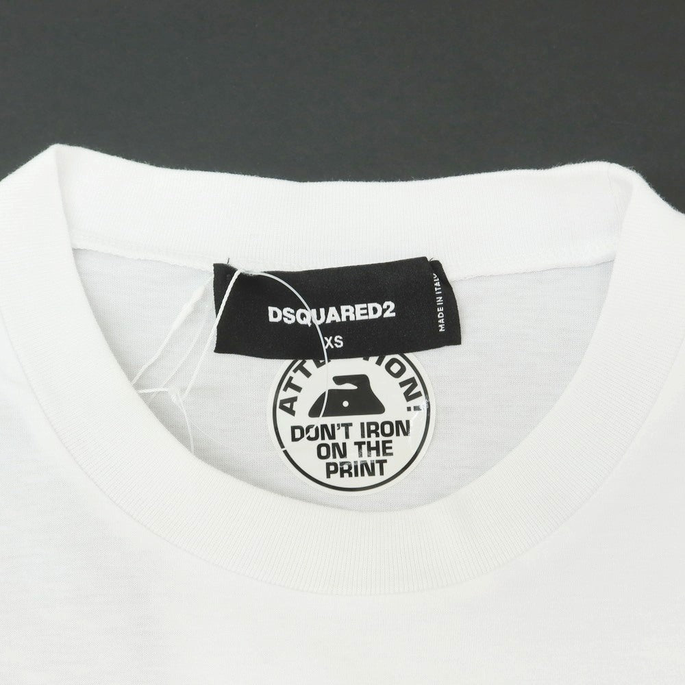 【新品】ディースクエアード DSQUARED2 コットン クルーネック 半袖Tシャツ ホワイト【 XS 】【 状態ランクN 】【 メンズ 】