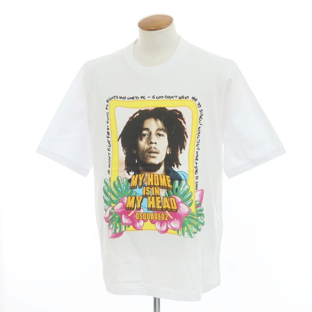 【新品】ディースクエアード DSQUARED2 コットン クルーネック 半袖Tシャツ ホワイト【 M 】【 状態ランクN 】【 メンズ 】