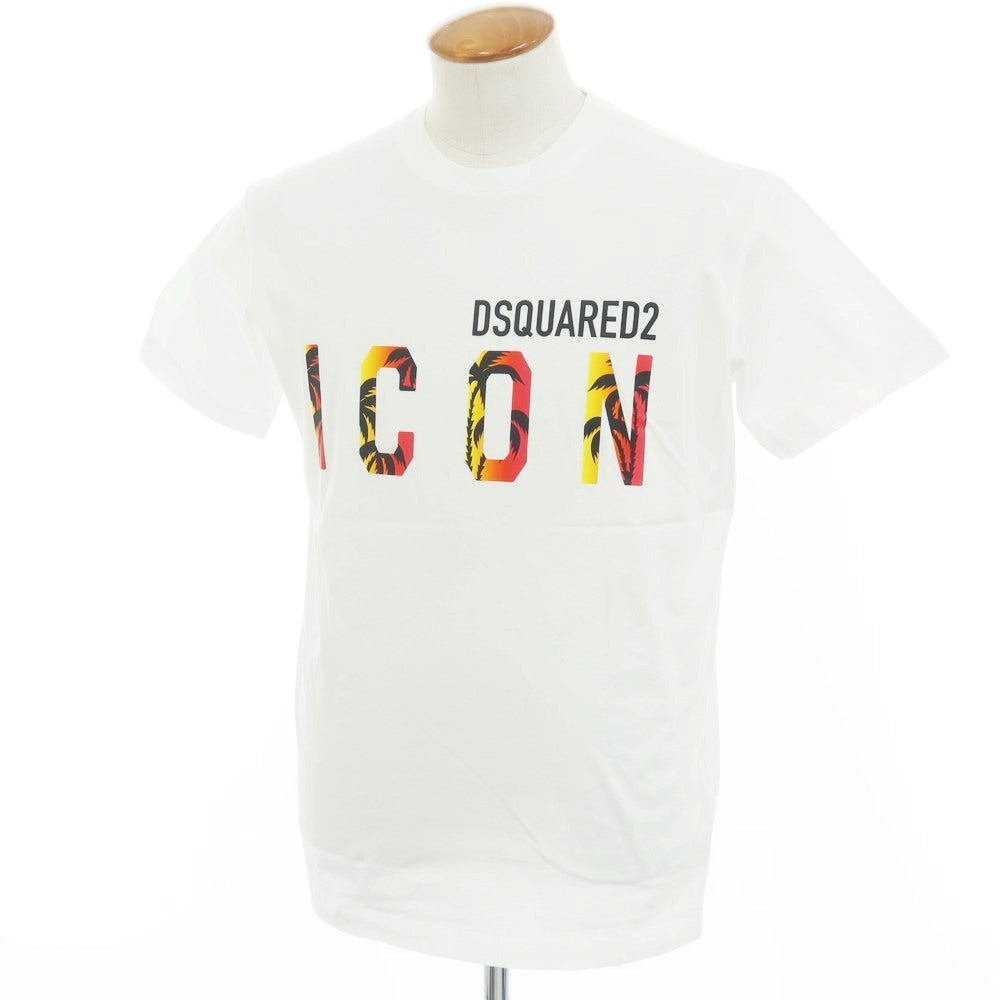 【新品】ディースクエアード DSQUARED2 コットン クルーネック 半袖Tシャツ ホワイト【 M 】【 状態ランクN 】【 メンズ 】