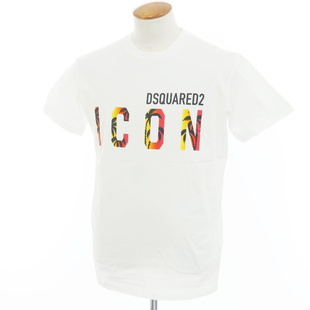 【新品】ディースクエアード DSQUARED2 コットン クルーネック 半袖Tシャツ ホワイト【 M 】【 状態ランクN 】【 メンズ 】