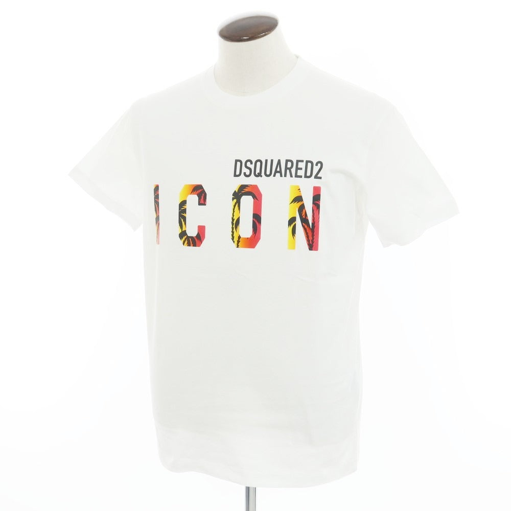【新品アウトレット】ディースクエアード DSQUARED2 コットン クルーネック 半袖Tシャツ ホワイト【 L 】【 状態ランクN- 】【 メンズ 】