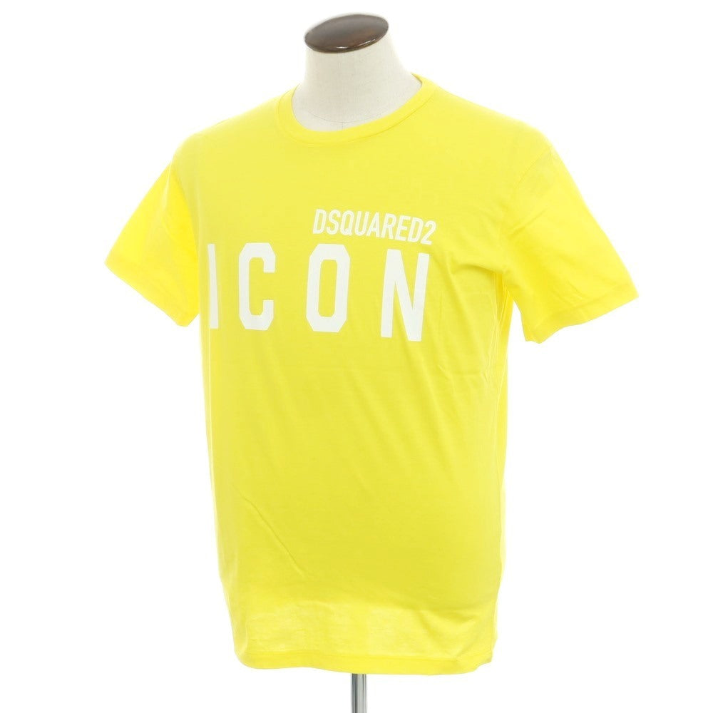 【新品】ディースクエアード DSQUARED2 コットン クルーネック 半袖Tシャツ イエロー【 L 】【 状態ランクN 】【 メンズ 】