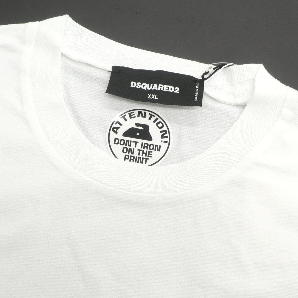 【新品】ディースクエアード DSQUARED2 コットン クルーネック 半袖Tシャツ
ホワイト【 XXL 】【 状態ランクN 】【 メンズ 】