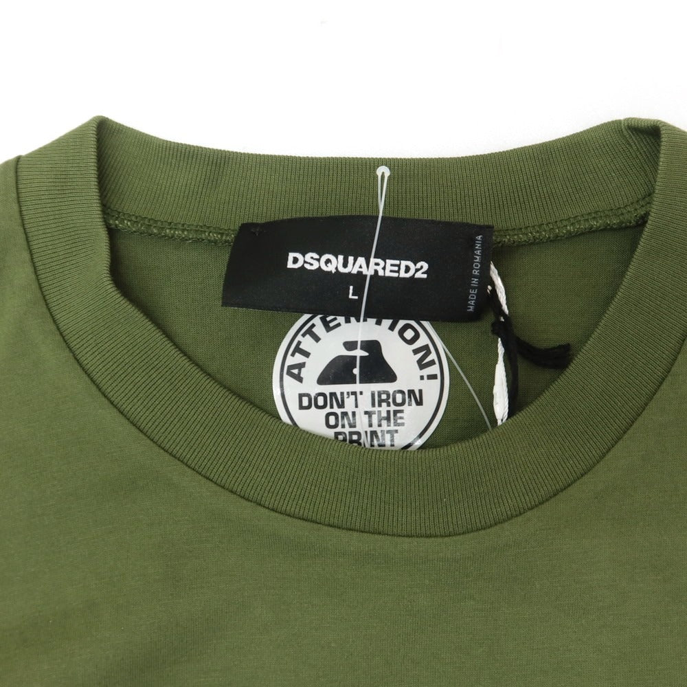 【新品】ディースクエアード DSQUARED2 コットン クルーネック 半袖Tシャツ
オリーブ【 L 】【 状態ランクN 】【 メンズ 】