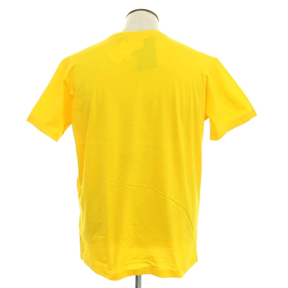 【新品】ディースクエアード DSQUARED2 コットン クルーネック 半袖Tシャツ イエロー【 XL 】【 状態ランクN 】【 メンズ 】