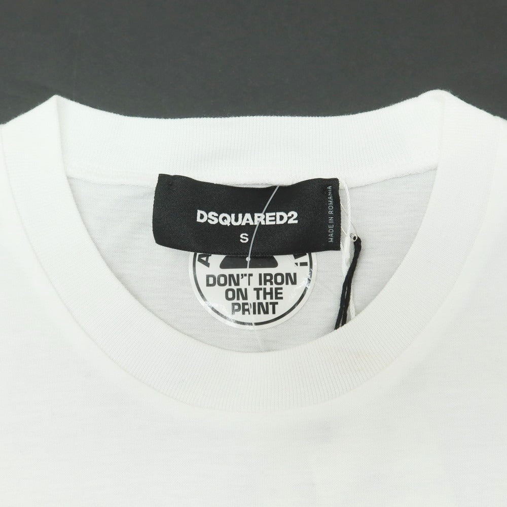 【新品アウトレット】ディースクエアード DSQUARED2 コットン クルーネック 半袖Tシャツ
ホワイト【 S 】【 状態ランクN- 】【 メンズ 】