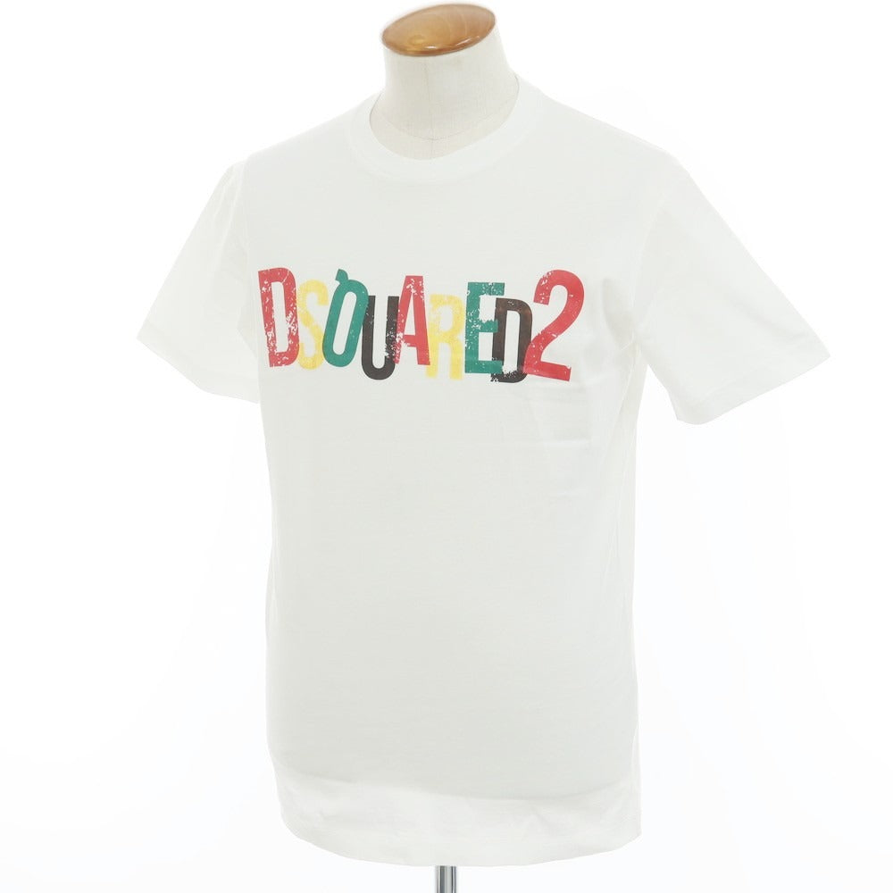 【新品】ディースクエアード DSQUARED2 コットン クルーネック 半袖Tシャツ ホワイト【 M 】【 状態ランクN 】【 メンズ 】