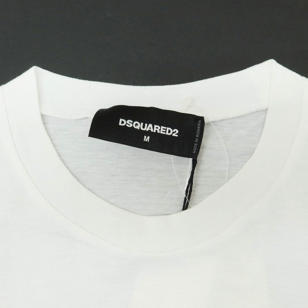 【新品】ディースクエアード DSQUARED2 コットン クルーネック 半袖Tシャツ ホワイト【 M 】【 状態ランクN 】【 メンズ 】