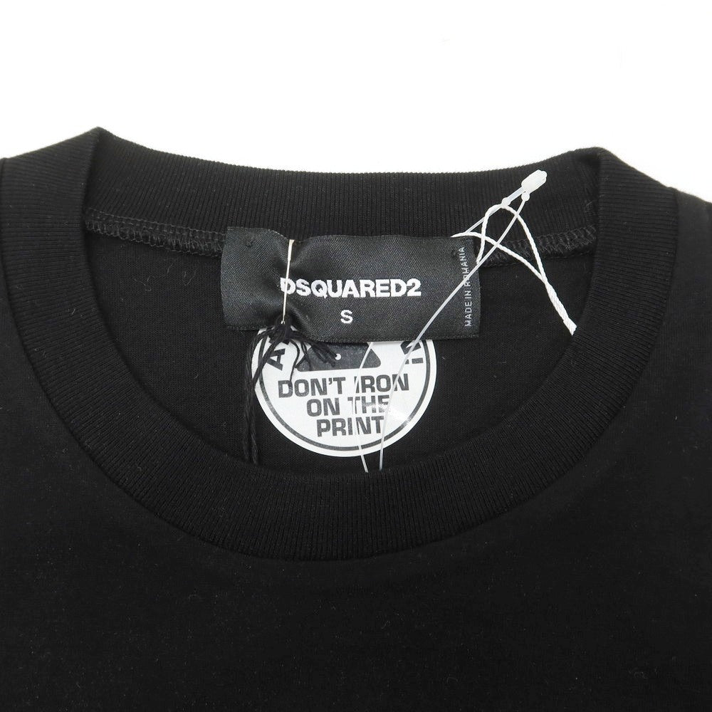 【新品】ディースクエアード DSQUARED2 コットン クルーネック 半袖Tシャツ
ブラック【 S 】【 状態ランクN 】【 メンズ 】