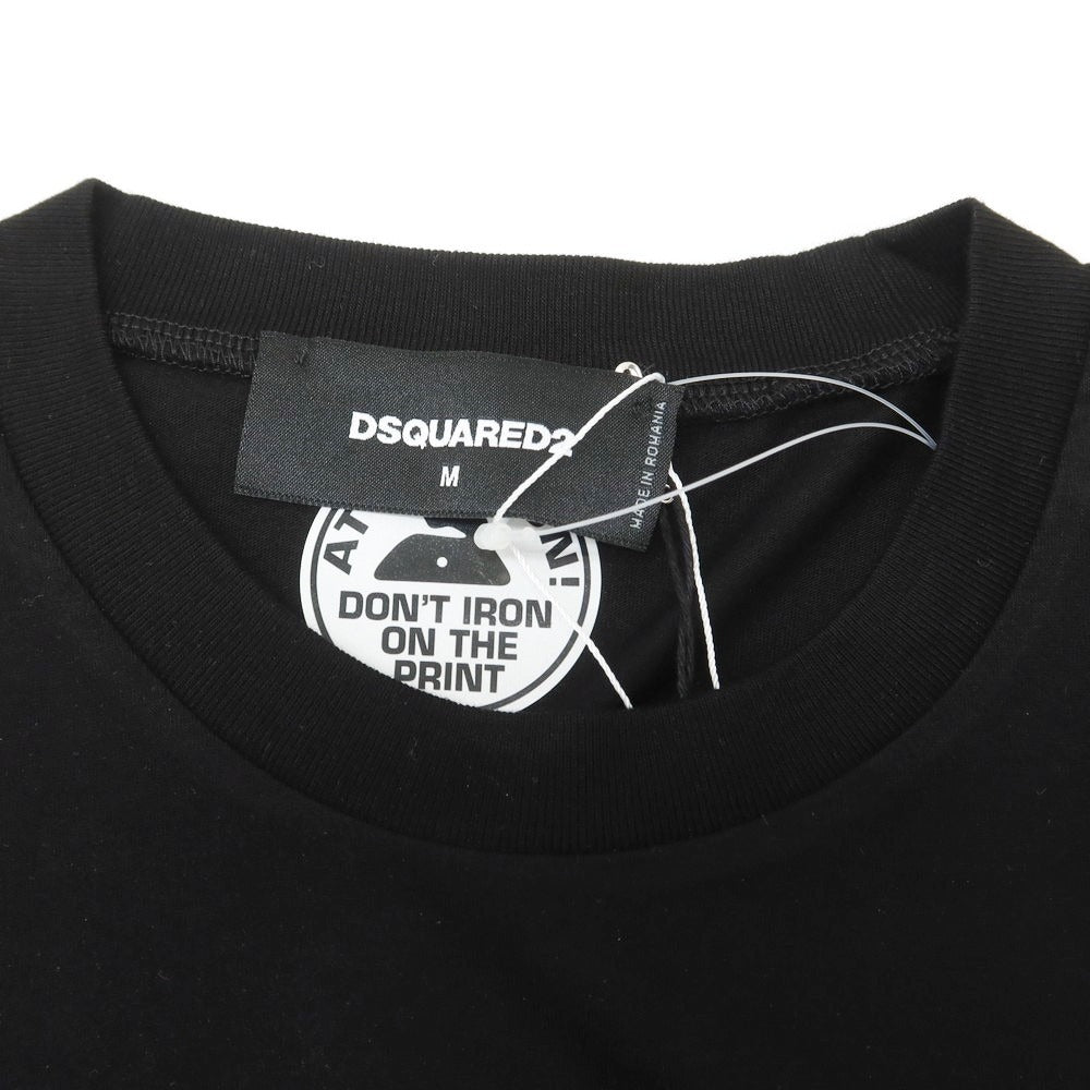 【新品】ディースクエアード DSQUARED2 コットン クルーネック 半袖Tシャツ
ブラック【 M 】【 状態ランクN 】【 メンズ 】