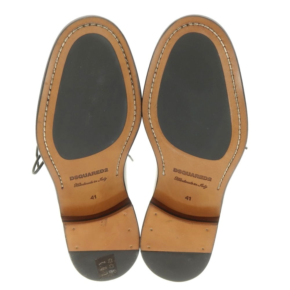 【新品】ディースクエアード DSQUARED2 ラウンドトゥ ドレスシューズ ブラック【 41 】【 状態ランクN 】【 メンズ 】